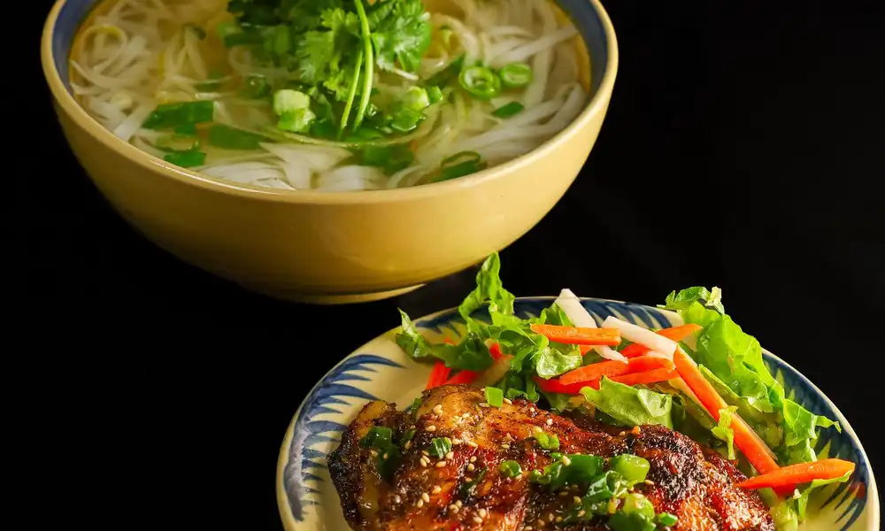 Grilled Lemongrass Chicken Noodle Soup